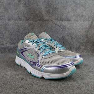 Fila Shoes Womens 8.5 Athletic Trainers Running Active Comfort Walking Grey Blue